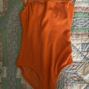 Kona Sol Bright Orange Braided Strap Bikini Top